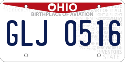 OH license plate GLJ0516