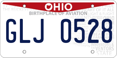 OH license plate GLJ0528