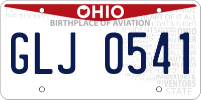 OH license plate GLJ0541