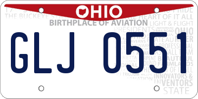 OH license plate GLJ0551