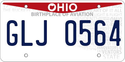 OH license plate GLJ0564
