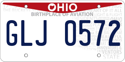 OH license plate GLJ0572