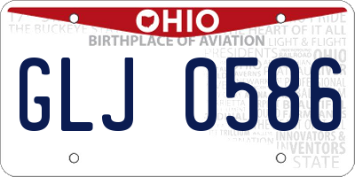 OH license plate GLJ0586