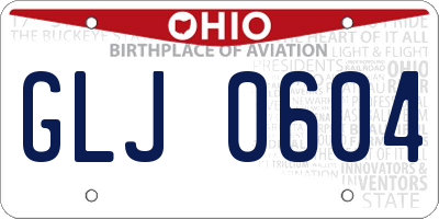 OH license plate GLJ0604