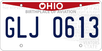 OH license plate GLJ0613