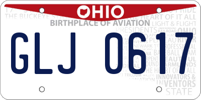OH license plate GLJ0617