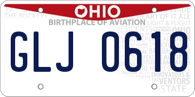 OH license plate GLJ0618