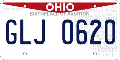 OH license plate GLJ0620