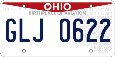 OH license plate GLJ0622