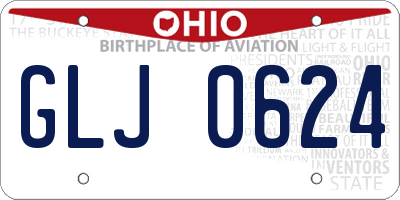 OH license plate GLJ0624