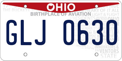 OH license plate GLJ0630