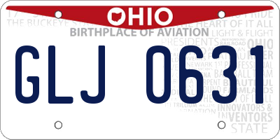 OH license plate GLJ0631