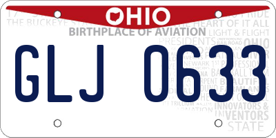 OH license plate GLJ0633