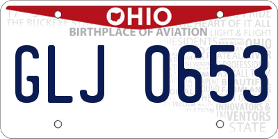 OH license plate GLJ0653