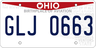 OH license plate GLJ0663