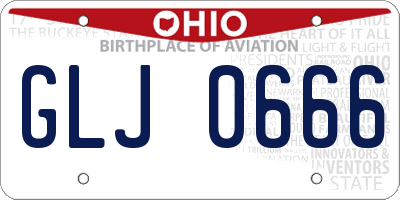 OH license plate GLJ0666