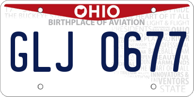 OH license plate GLJ0677