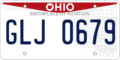 OH license plate GLJ0679
