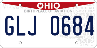 OH license plate GLJ0684