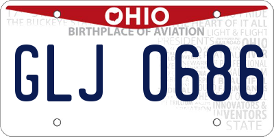 OH license plate GLJ0686