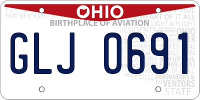 OH license plate GLJ0691