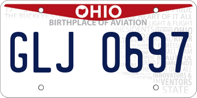 OH license plate GLJ0697