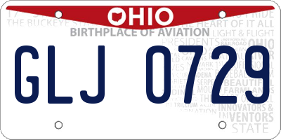 OH license plate GLJ0729