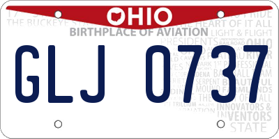 OH license plate GLJ0737