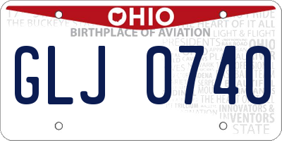 OH license plate GLJ0740