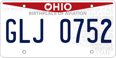 OH license plate GLJ0752