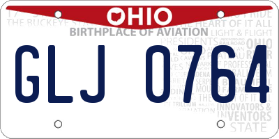 OH license plate GLJ0764