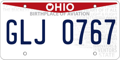 OH license plate GLJ0767