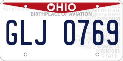 OH license plate GLJ0769