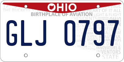 OH license plate GLJ0797