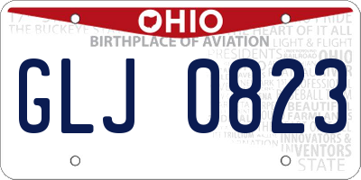 OH license plate GLJ0823