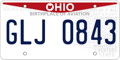 OH license plate GLJ0843
