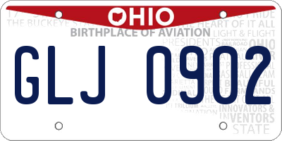 OH license plate GLJ0902