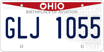 OH license plate GLJ1055