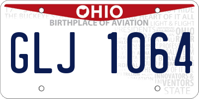 OH license plate GLJ1064