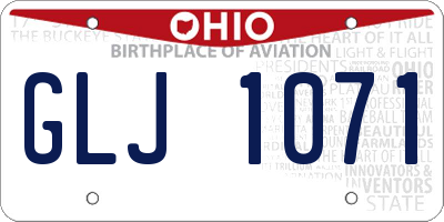 OH license plate GLJ1071