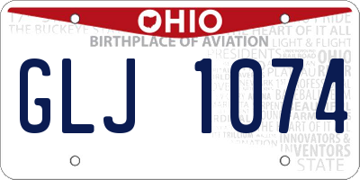 OH license plate GLJ1074