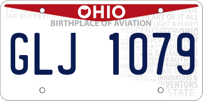 OH license plate GLJ1079