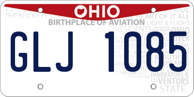 OH license plate GLJ1085