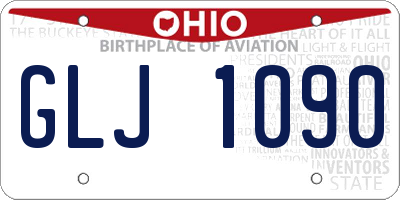OH license plate GLJ1090