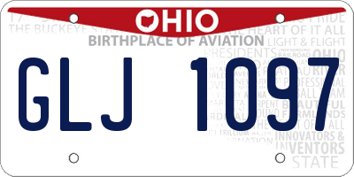 OH license plate GLJ1097