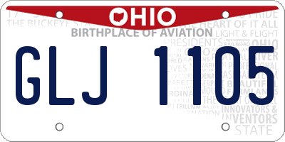 OH license plate GLJ1105