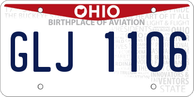 OH license plate GLJ1106