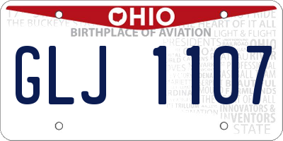 OH license plate GLJ1107