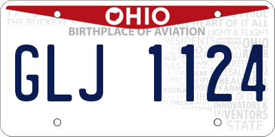 OH license plate GLJ1124