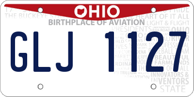 OH license plate GLJ1127